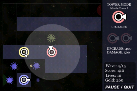 Another screenshot of touchDefense gameplay.